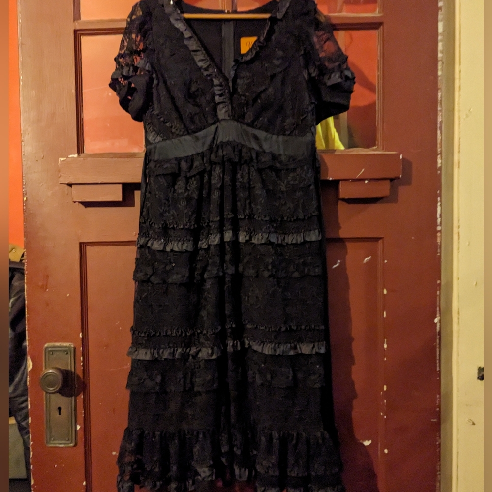 Voom by Joy Han black lace party dress